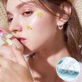 wholesale 925 Sterling Silver Daisy Flower Yellow Crystal Studs Hoop Earrings for Women Girls  3cm Diameter-0-4