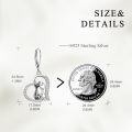 wholesale 925 Sterling Silver Heart-Shaped Cat CZ Dangle Earrings-0-3