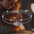 wholesale 925 Sterling Silver Evil Eye Hamsa Hand Charm Bracelet s for Women-0-5