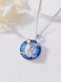 TOUPOP Sterling Silver Crystal Animal Necklace Turtle Elephant Dolphin Gift-0-2