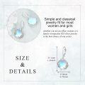 wholesale 925 Sterling Silver Blue Moonstone Daisy Celtic Knot Drop Earrings-0-3