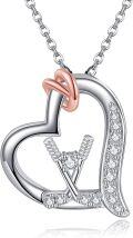 wholesale 925 Sterling Silver Heart Sport Theme Jewelry with Cubic Zirconia Accents - Perfect Gift for Women-0-0