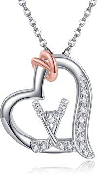 wholesale 925 Sterling Silver Heart Sport Theme Jewelry with Cubic Zirconia Accents - Perfect Gift for Women-Golf