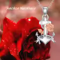 TOUPOP Sterling Silver Anchor Pendant Inspiration Necklace Gift-0-2