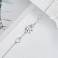 wholesale 925 Sterling Silver Elephant Heart Charm Anklet for Women-0-2