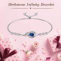 wholesale Infinity Birthstone Bracelet For Women 925 Sterling Silver Infinity Love Birthday Jewelry Christmas Gifts For Women Mom Wife Girlfriend -0-2