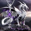 wholesale 925 Sterling Silver Oxide Amethyst Dragon Pendant Necklace for Women Vintage Jewelry Gift-0-5