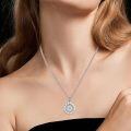 wholesale 925 Sterling Silver Compass Pendant Necklace  with Cubic Zirconia - Travel Jewelry for Women and Men-0-1