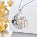 TOUPOP Sterling Silver Crystal Sister Pendant Necklace, Four Sisters Gifts-0-4