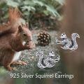 wholesale 925 Sterling Silver Squirrel Earrings With Acorn Design-0-5