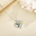 wholesale 925 Sterling Silver Hummingbird Necklace Wholesale Turquoise Inlay-0-60