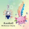 wholesale  925 Sterling Silver Axolotl Charm with Sapphire Bead - 12.2-14.2mm September Birthstone Jewelry for Women-0-2