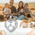 wholesale 925 Sterling Silver Heart-Shaped Locket Necklace w/Photos & Cubic Zirconia Accents - Pet Memorial Gift-0-2