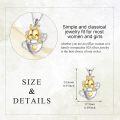 wholesale 925 Sterling Silver Gold Plated Honey Bee in Teacup Heart Charm Necklace for Women-0-3