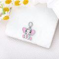wholesale 925 Sterling Silver & Platinum Plated Elephant Charm Bead for Luck - 18mm Dangle Charm for Bracelets - Hypoallergenic Gift for Women Men-0-1