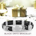 wholesale 925 Sterling Silver Green Jade Link Bracelet Wholesale With Intricate Clasp Design-0-36