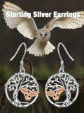 wholesale 925 Sterling Silver Owl Tree of Life Dangle Drop Earrings for Women Gifts-0-4