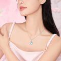 wholesale 925 Sterling Silver Sea Turtle Pendant With Blue Mother Of Pearl And Clear Cz Accents-0-2