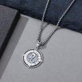 wholesale Sterling Silver Stone Zodiac Necklace 12 Constellation Horoscope Pendant-0-43