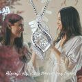 TOUPOP Sterling Silver & Garnet Birthstone Necklace for Sister-0-3