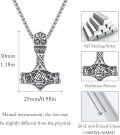 wholesale 925 Sterling Silver Viking Mjolnir Thors Hammer Pendant Necklace  Jewelry-0-4