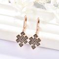 wholesale Rose Gold 925 Sterling Silver Endless Knot Drop Earrings for Women - Unique  Idea-0-4