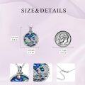 wholesale 925 Sterling Silver Abalone Shell Ocean Wave Locket Necklace for Women s-0-3