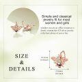 wholesale Gold 925 Sterling Silver Honeybee Flower Stud Earrings with Crystal Accents-0-9