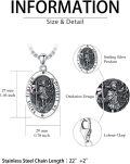 wholesale 925 Sterling Silver  Firefighter Saint Florian Medal Pendant Necklace  925  for Men & Women-0-4