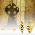 wholesale Gold 925 Sterling Silver Black Enamel Celtic Knot Huggie Hoop Earrings Hypoallergenic s for Women Girls-0-5