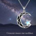 wholesale 925 Sterling Silver Moon Star Pendant Necklace Celestial Jewelry for Women Girls Gifts-0-2