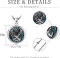 wholesale 925 Sterling Silver Abalone Shell Egyptian Anubis Pendant Necklace for Women and Men-0-5