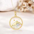 wholesale 925 Sterling Silver Mountain Landscape Pendant With Mother Of Pearl Inlay-0-2