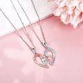 wholesale 925 Sterling Silver Heart Bunny Pendant Matching Set for Mom and Daughter Necklaces-0-2