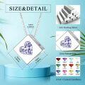 wholesale 925 Sterling Silver AAAAA Natural Gemstone Purple Heart Pendant Necklace for Women, Sensitive Skin Safe, Gift Box-0-1
