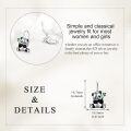 wholesale 925 Sterling Silver Cartoon Panda Bamboo Leverback Earrings for Women Girls Gifts 3D Animal Charm Jewelry Accessories-0-4