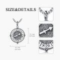 wholesale Sterling Silver Stone Zodiac Necklace 12 Constellation Horoscope Pendant-0-36