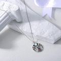wholesale 925 Sterling Silver Owl Pendant Necklace with Moonstone and Garnet Heart Gemstones - Unique Gifts for Mom & Daughter on Mothers' Day or Birthdays-0-2