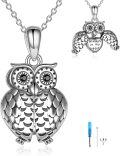 wholesale Sterling Silver & Hypoallergenic Owl Keepsake Urn Locket Pendant Necklace for Ashes, Engraved Always in My Heart - Pet & Human Memorial Jewelry Gift-0-0