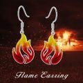 wholesale 925 Sterling Silver Flame-Shaped Drop Dangle Earrings for Women-0-1