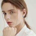 wholesale 925 Sterling Silver Earrings Wholesale With Blue Gemstone-0-1
