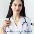 TOUPOP Sterling Silver Crystal Stethoscope Necklace Nursing Jewelry Gifts-0-1