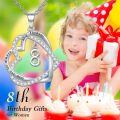 TOUPOP Sterling Silver Heart Pendant Necklace with Stone-0-1