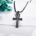 wholesale 925 Sterling Silver Egyptian Cross Pendant with Eye of Horus and Black Ankh Design-0-5