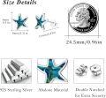 wholesale 925 Sterling Silver Abalone Shell Starfish Stud Earrings - Ocean Beach  for Women and Girls-0-1