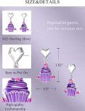 wholesale 925 Sterling Silver Bat Cupcake Studs: Halloween Hypoallergenic Earring Gift Set for Women & Girls-0-5