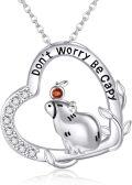 wholesale 925 Sterling Silver Capybara Pendant Necklace for Women Girls Mom Daughter Gifts Jewelry Accessories-0-0