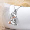 wholesale 925 Sterling Silver Rose Cowboy Boot Pendant Necklace - Western s for Women & Girls-0-3