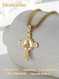 wholesale Gold Plated 925 Sterling Silver Saint Maximilian Kolbe Prayer Cross Pendant Necklace  with  Box Chain 24-0-3