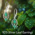 wholesale 925 Sterling Silver & Tarnish-Resistant Leaf Leverback Earrings, 1.35, Elegant Gift for Women, Hypoallergenic, Nickel-Free-0-4
